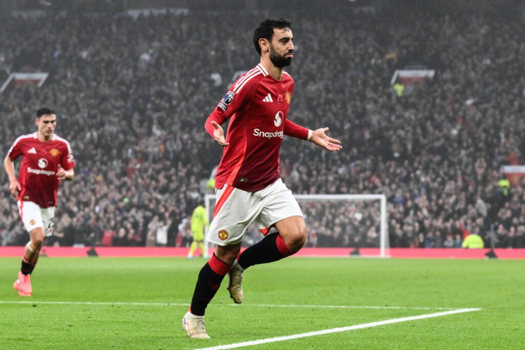Bruno Fernandes Manchester United célébration