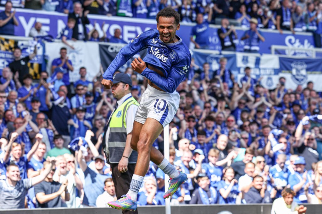 Iliman Ndiaye Everton célébration Goodison Park