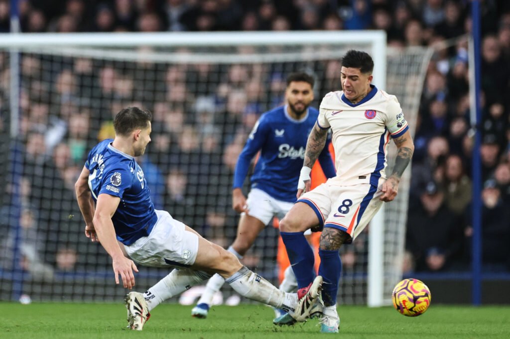 James Tarkowski Everton tacle