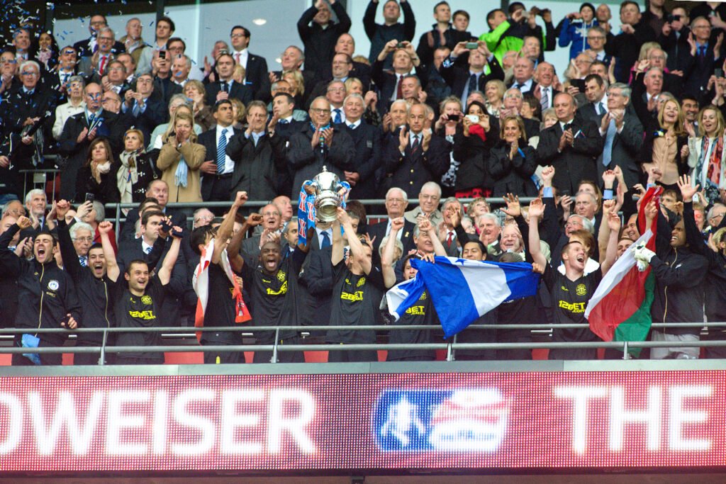 Wigan Athletic célèbre la victoire en FA Cup en 2013