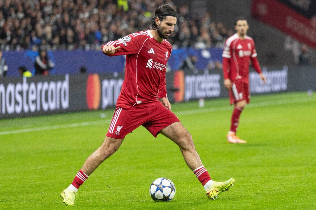 Dominik Szoboszlai avec le maillot de Liverpool en Ligue des champions