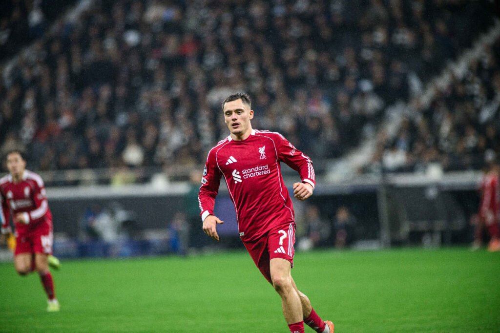 Florian Wirtz sous le maillot de Liverpool en Ligue des champions